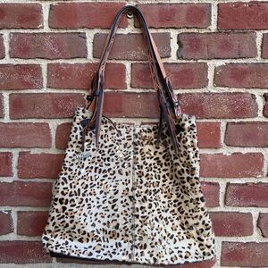 Angel Ranch Concealed Carry Tote Bag Hair Hide Leopard Print NWT